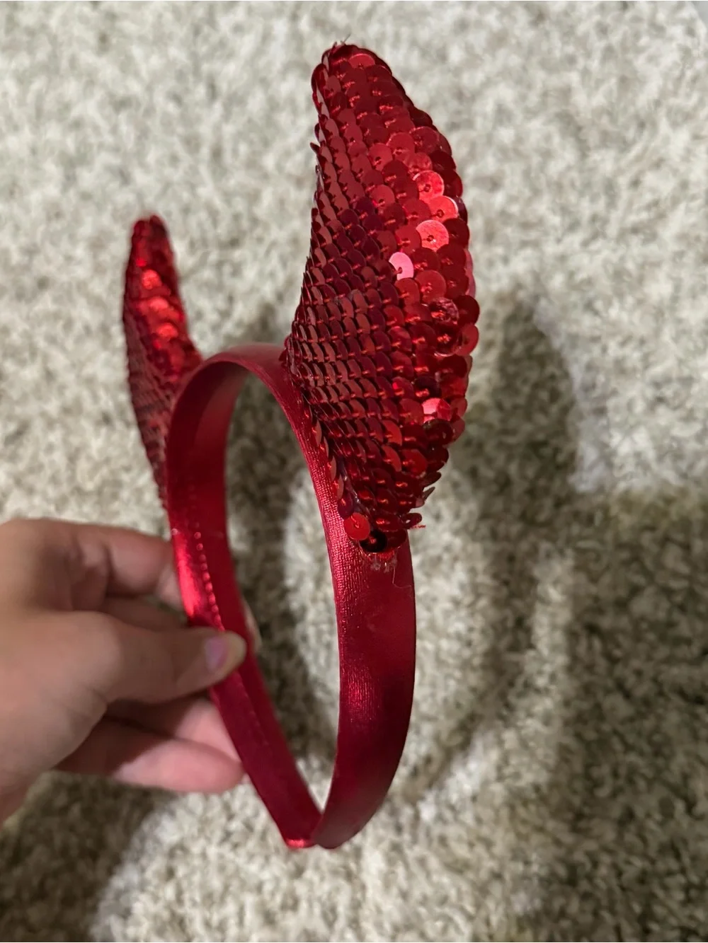 Spirit Halloween Costume Devil Sequin red horns headband